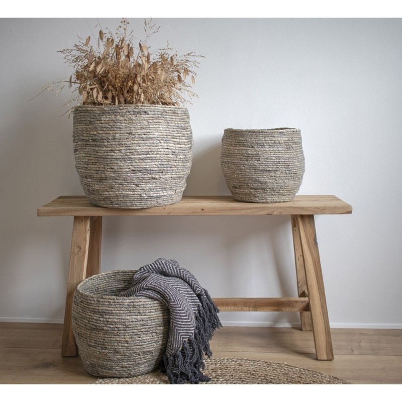 Banc Barcelona en Teck Recyclé Naturel - Pièce Unique 90 cm | Elsines