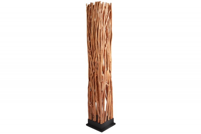 Lampadaire 175cm design en bois longane
